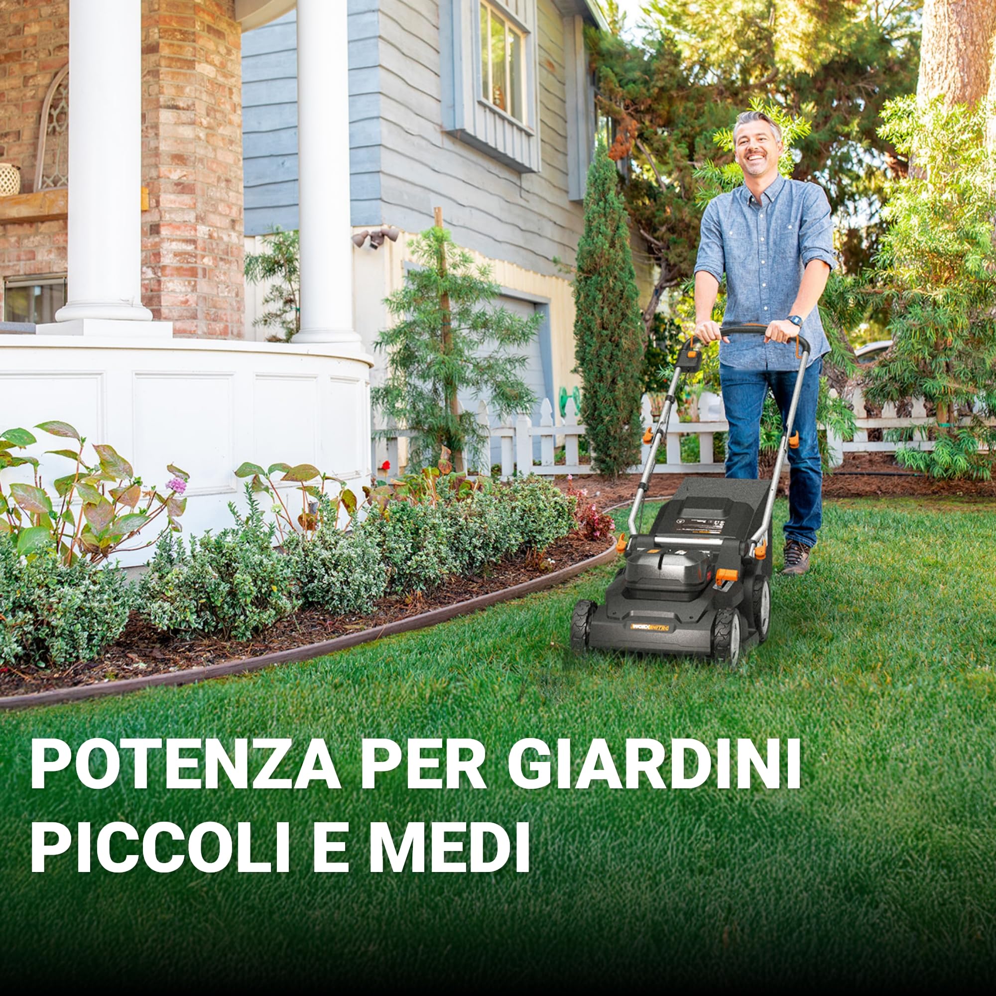 Worx WG745E tosaerba a batteria 40V taglio 41 cm spinta