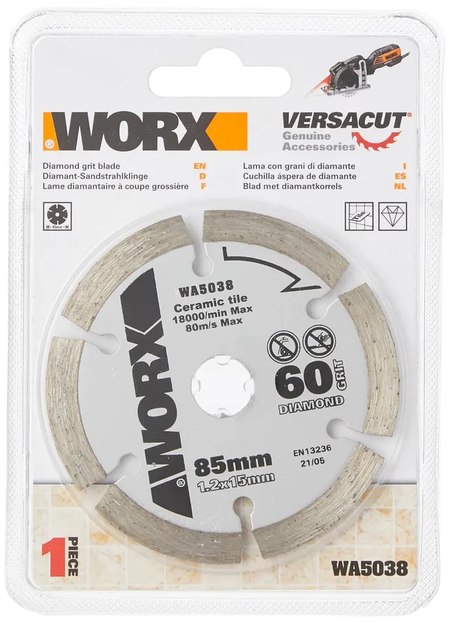 WORX WA5038 lama diamantata 85mm per WorxSaw ceramica