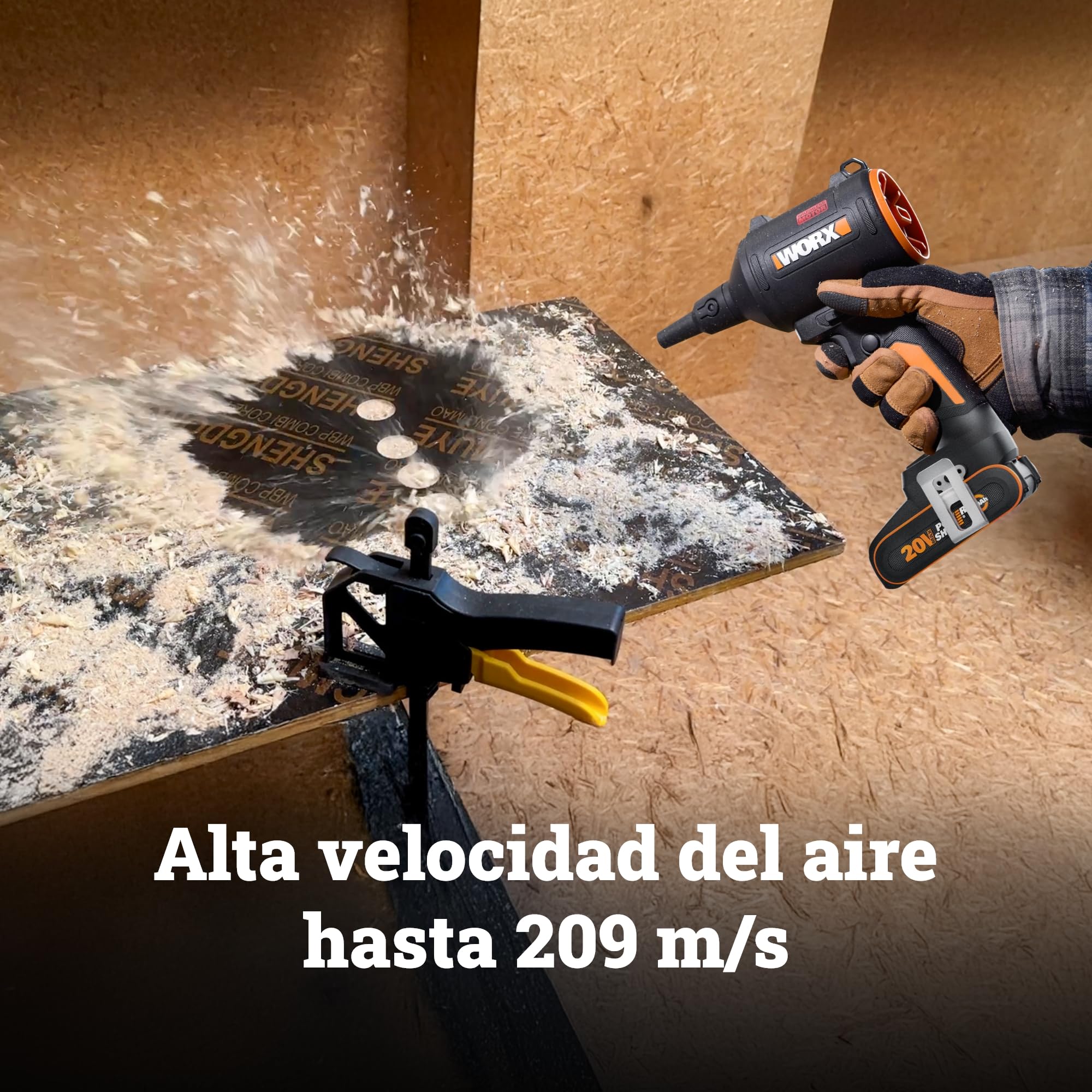 Worx WX099.9 soffiatore polvere 20V solo corpo
