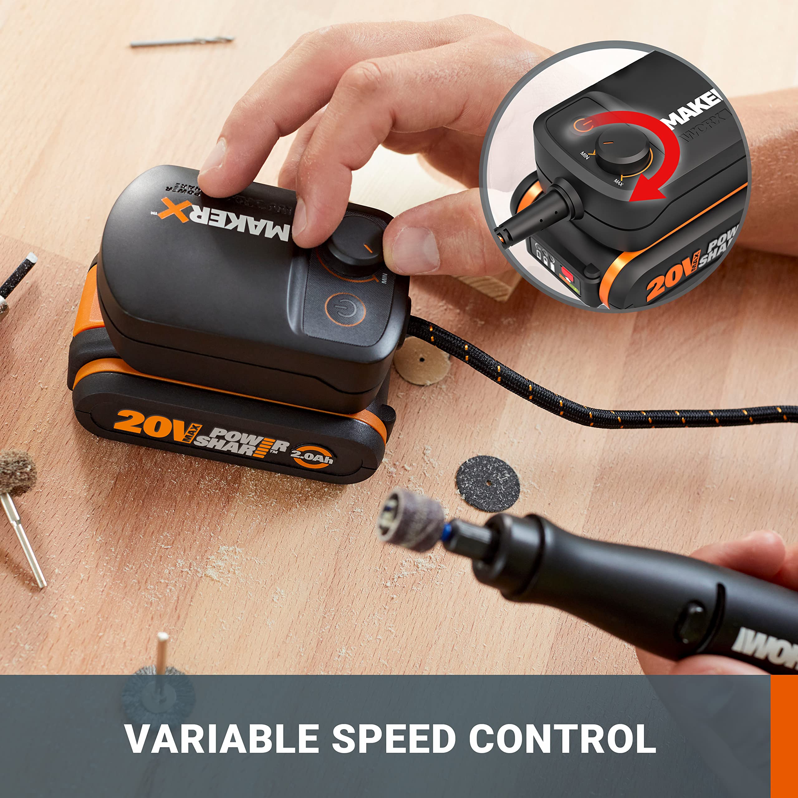 Worx WX739.9 utensile multifunzione 20V solo corpo MakerX