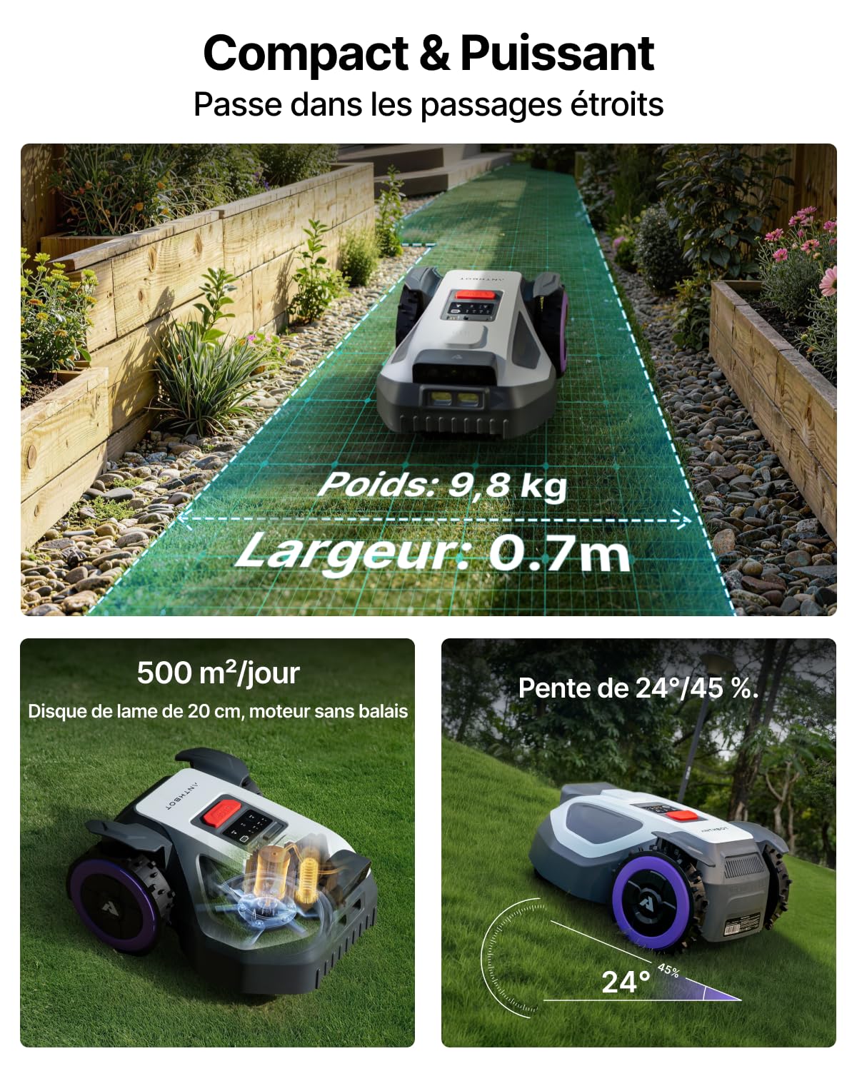 Anthbot M5 robot tosaerba senza fili 550 m² doppia visione