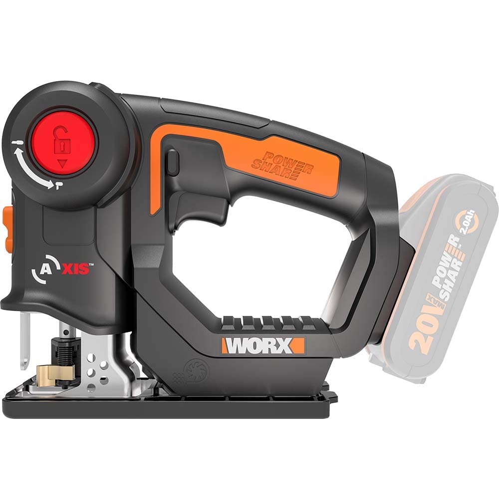 WORX WX550.9 Seghetto Combinato 20V Solo Corpo Testa Girevole