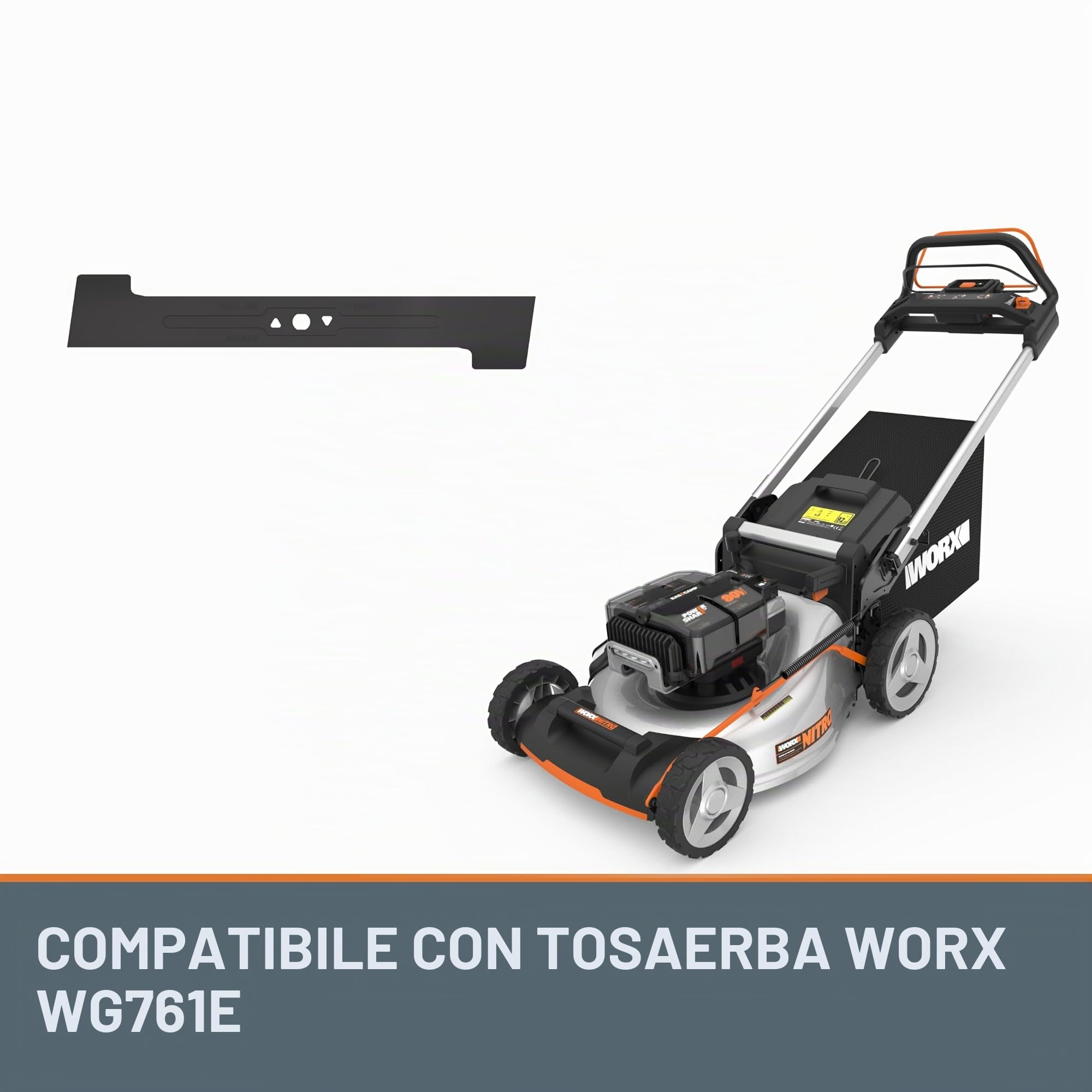 Worx WA6333 Lama Tosaerba 51cm per WG761E Acciaio