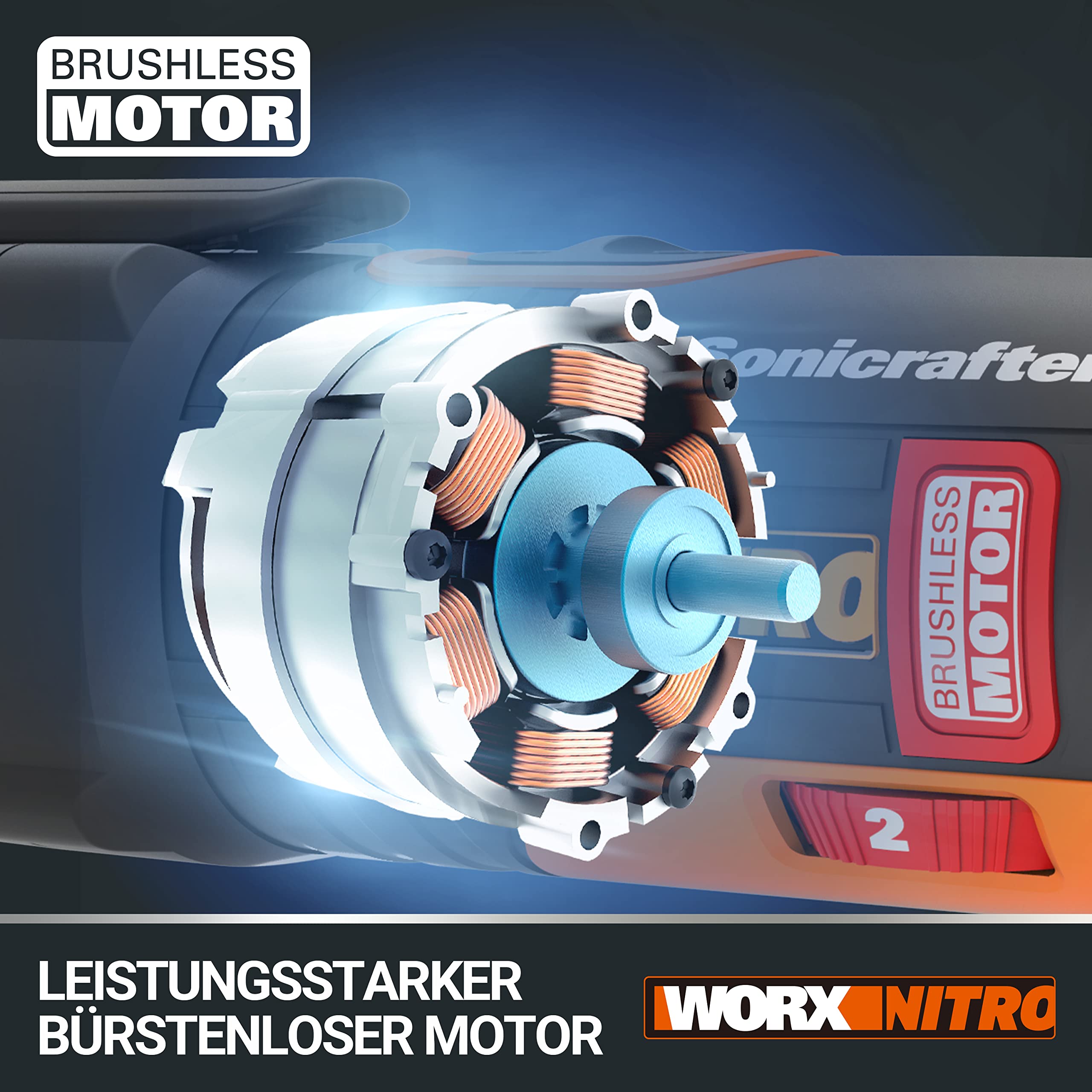 Worx WX693.9 Utensile Multifunzione 20V Brushless