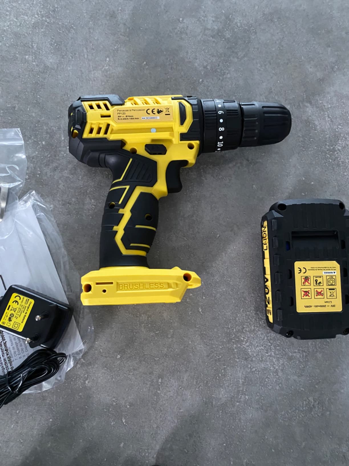 Nemura trapano batteria 20V con valigetta 54 accessori