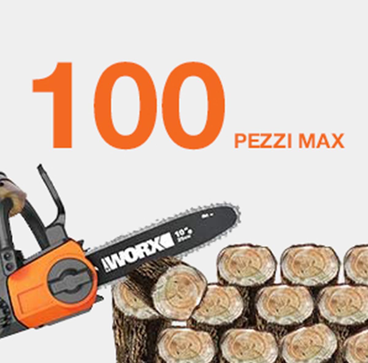 Worx WG322E.9 motosega a batteria 25 cm solo corpo
