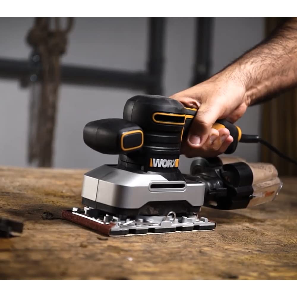 Worx WX642 levigatrice orbitale 270W Cyclone con valigetta