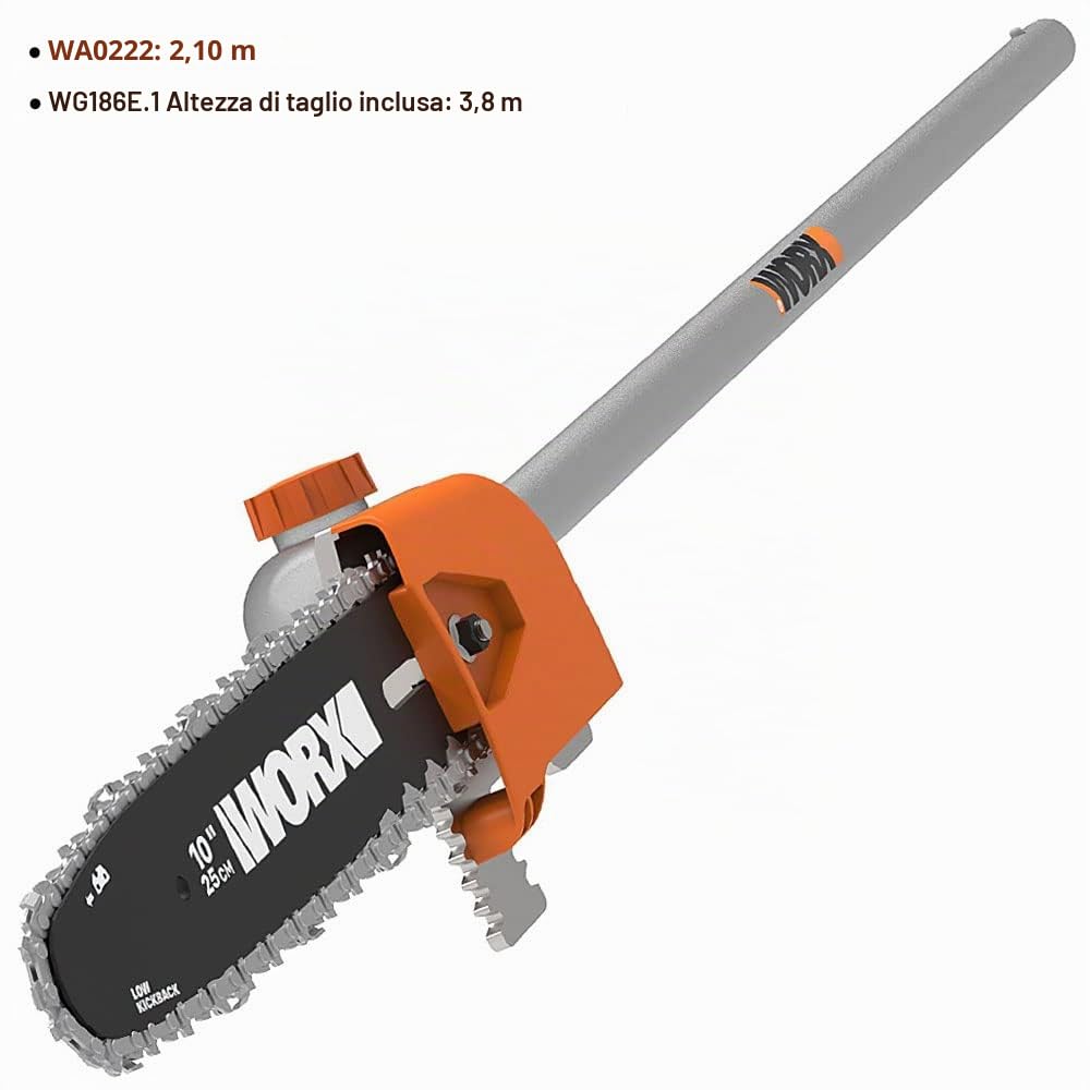 Worx WA0222 Barra Motosega 25 cm per WG186E