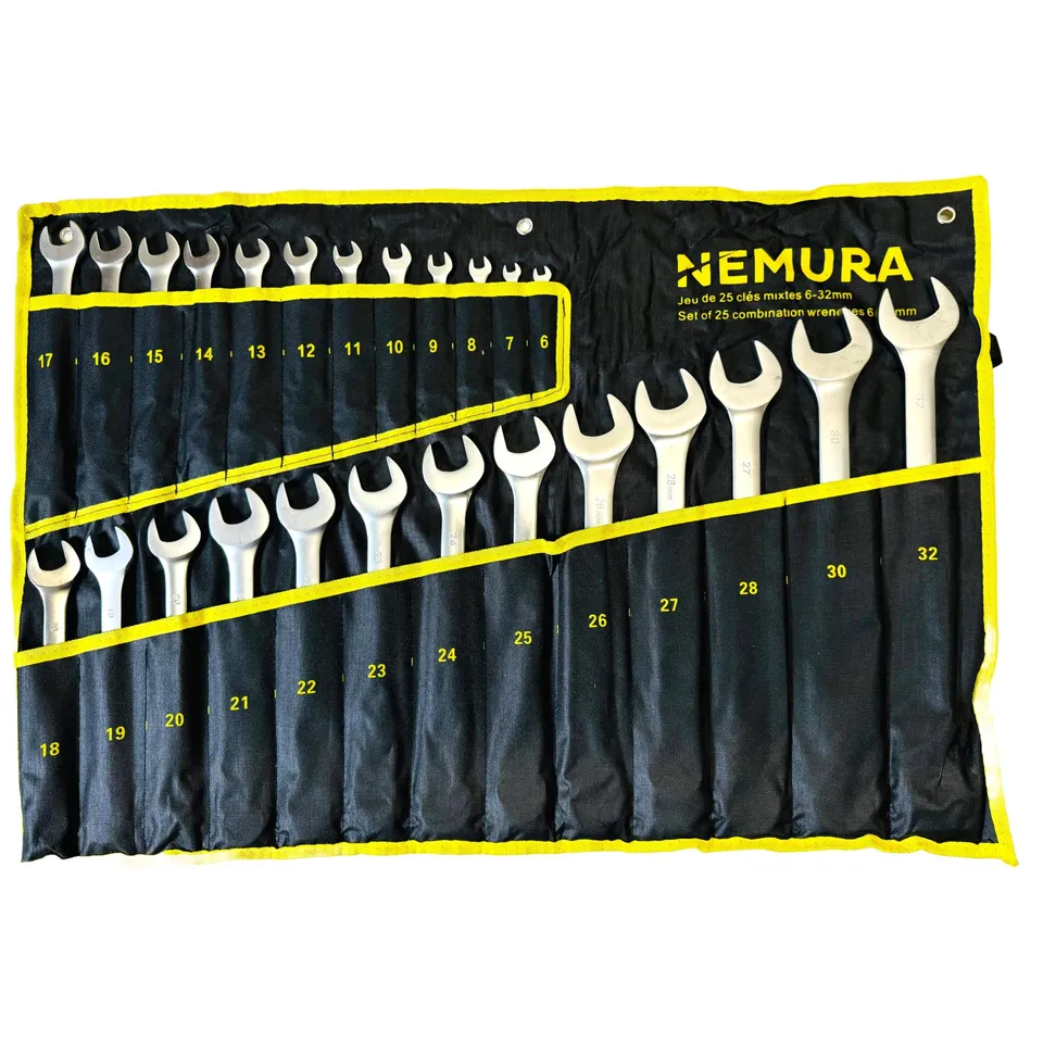 Nemura set 25 chiavi miste 6-32 mm cromo vanadio con borsa