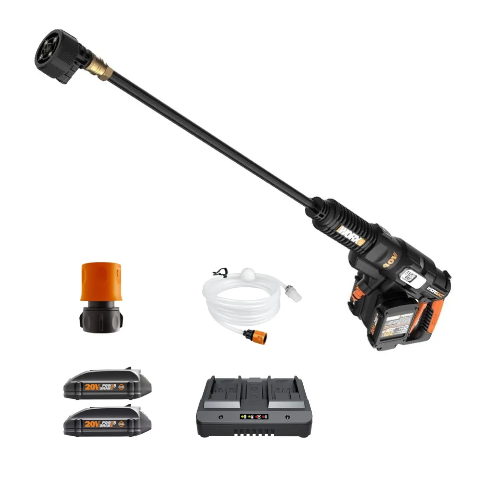 WORX WG644 Hydroshot Idropulitrice 40V 2 Batterie 450 PSI