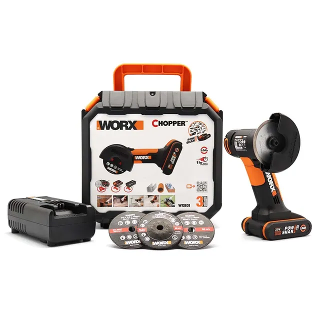 WORX WX801 mini smerigliatrice 20V con batteria 2.0Ah