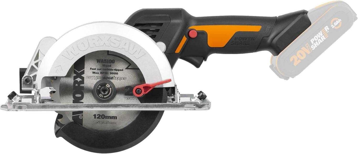 Worx WX531.9 sega circolare batteria 20V solo corpo 120mm