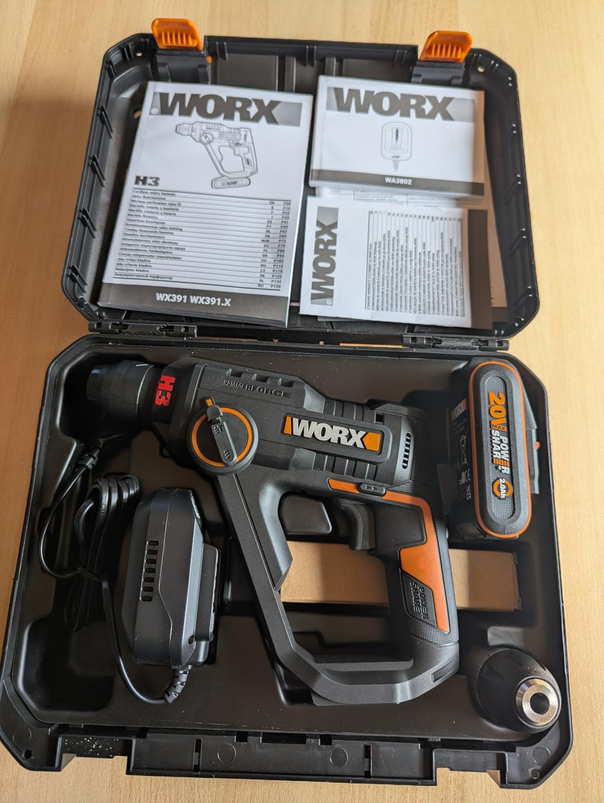 Worx WX391 Martello Perforatore 20V SDS Plus 13 mm
