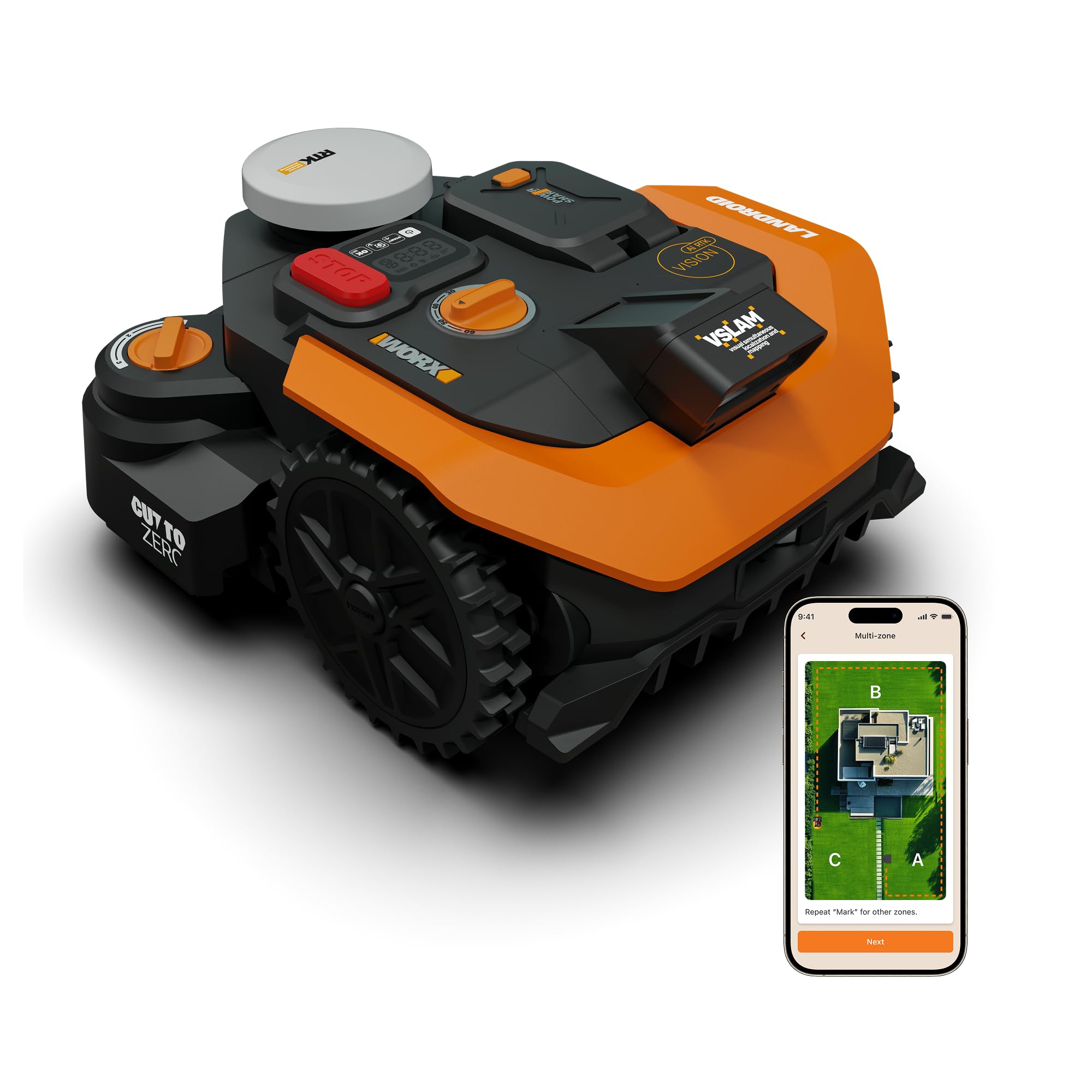 Worx Vision Cloud WR308E robot rasaerba 800 mq RTK