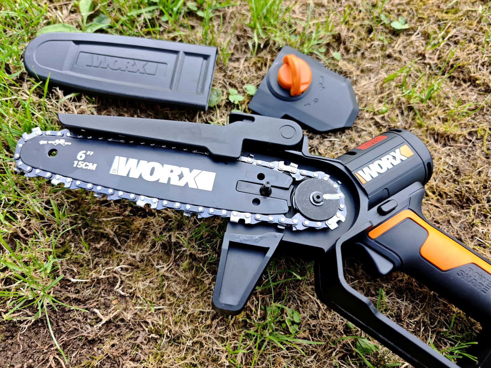 Worx WG327E.2 mini motosega 20V 15 cm con asta e batteria