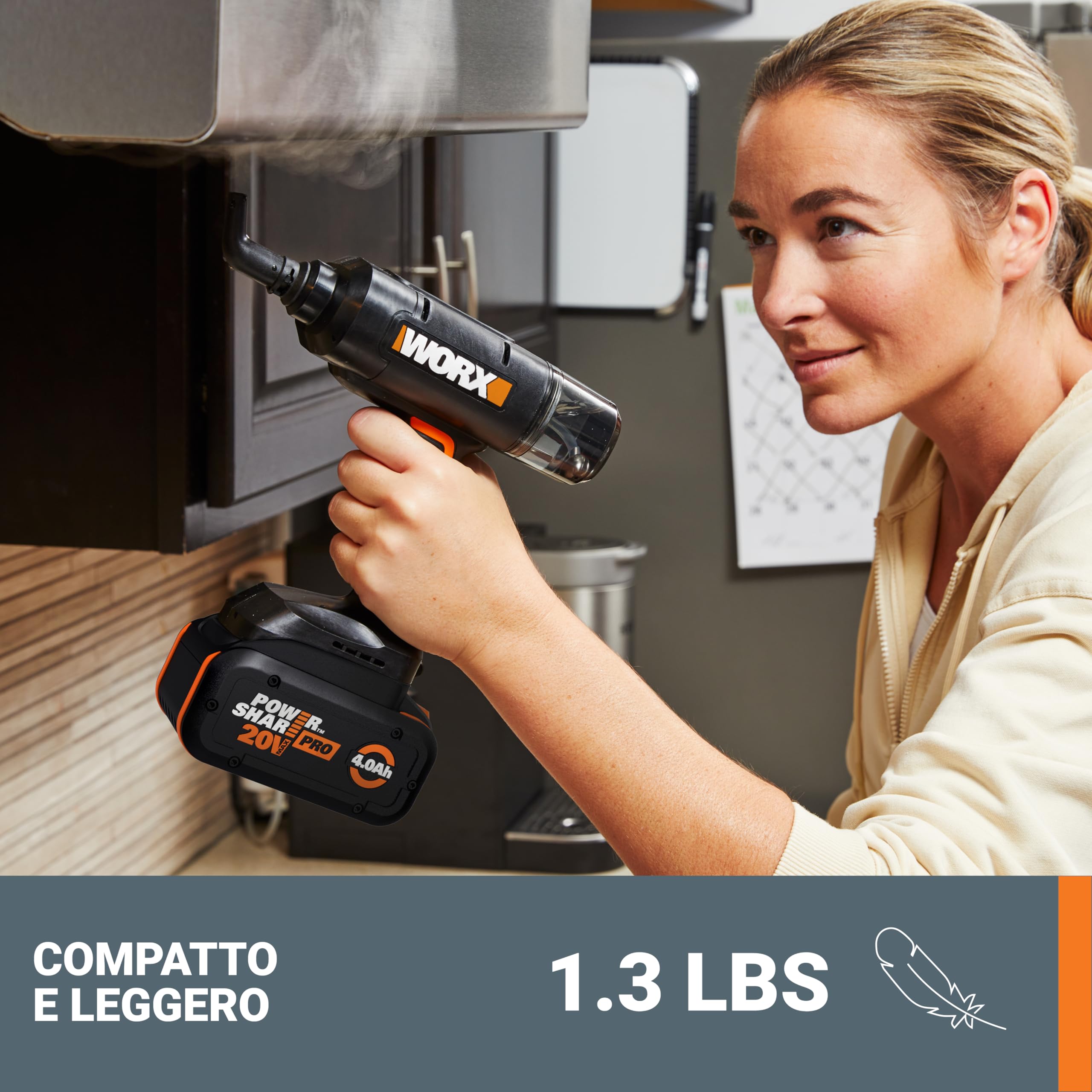 Worx WX770.9 pulitore a vapore 20V senza batteria