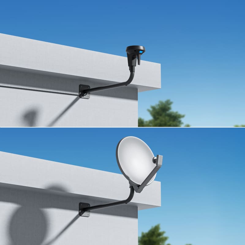 RoboUP staffa a muro antenna RTK 55 cm acciaio