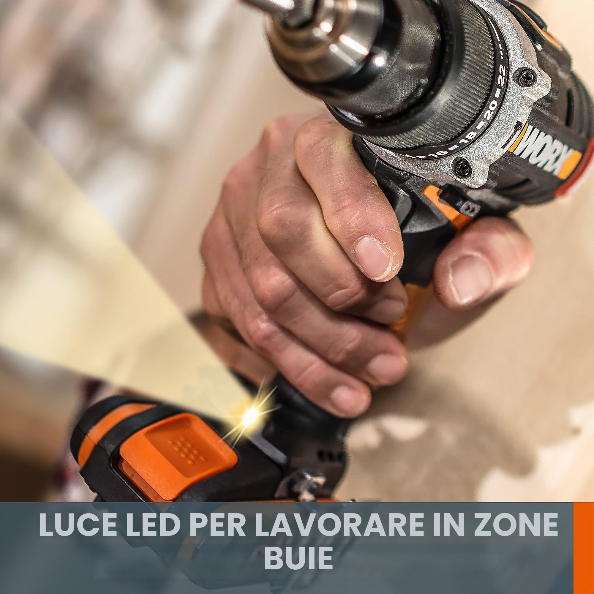 Worx WX175 Trapano Avvitatore Brushless 20V Solo Corpo