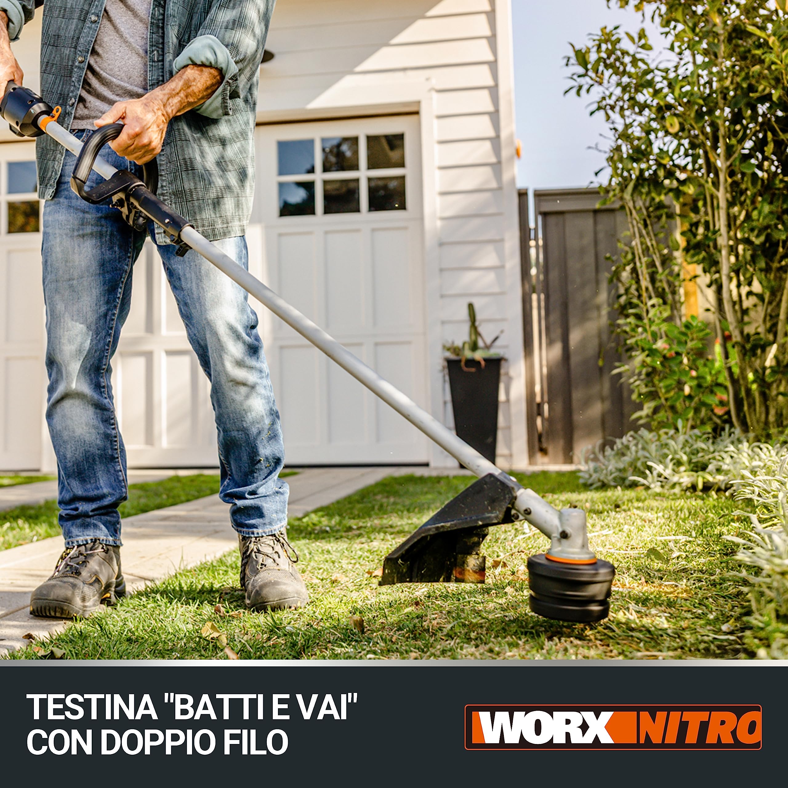 WORX WG186E.92 decespugliatore batteria 38 cm senza batteria