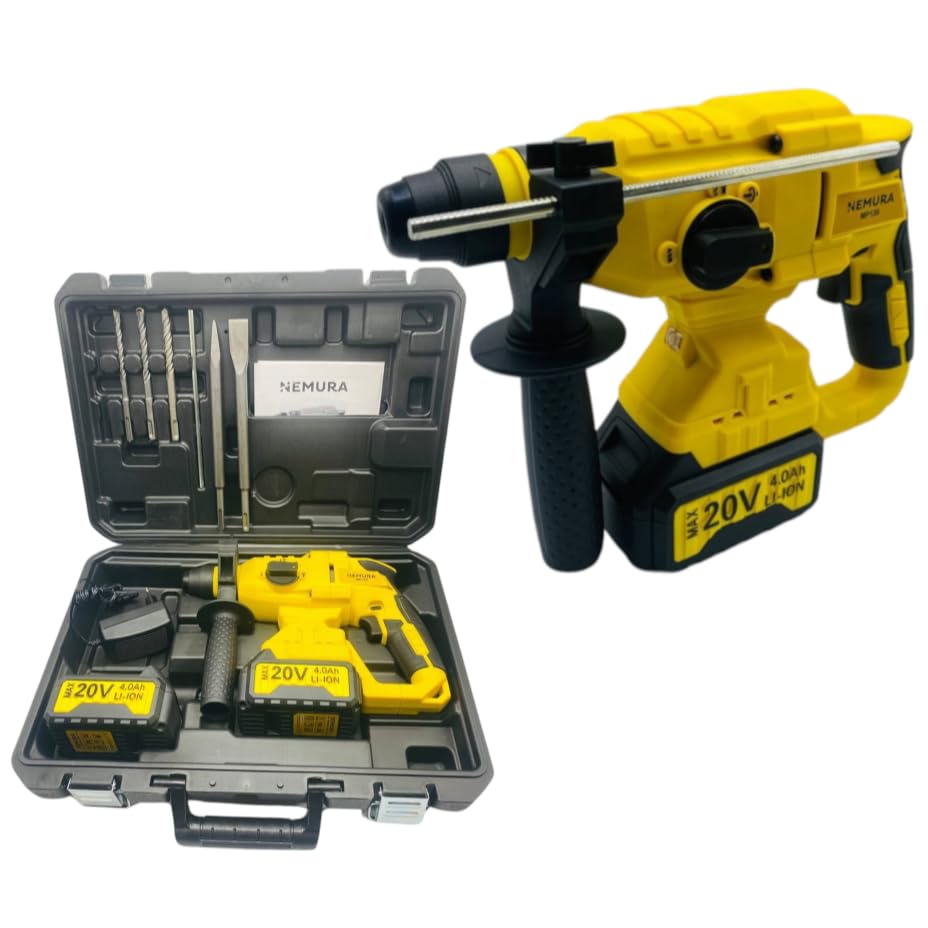Nemura MP120 Trapano a Percussione 20V con 2 Batterie 4Ah