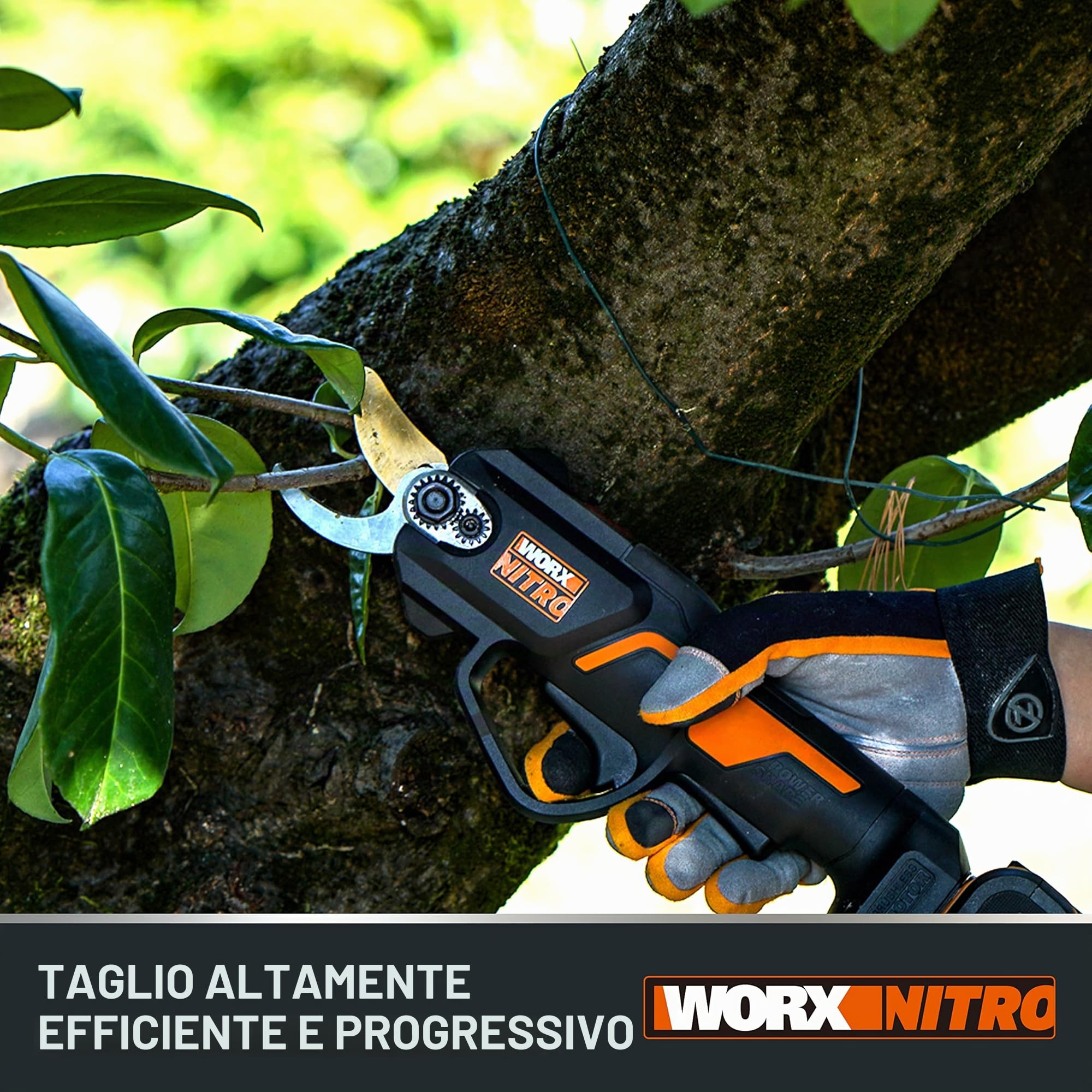 Worx Nitro WG330E.1 forbici potatura batteria 20V 25 mm