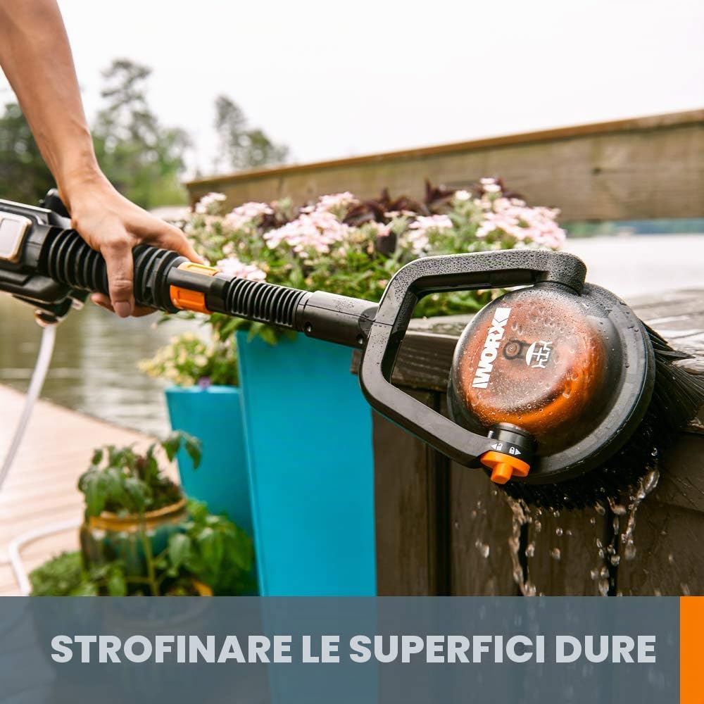 WORX Hydroshot WA4072 kit accessori pulizia nero 4 pezzi