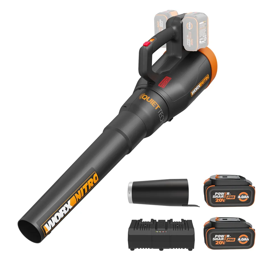 WORX Nitro WG581.1 Soffiatore a Batteria 40V Kit 530 CFM