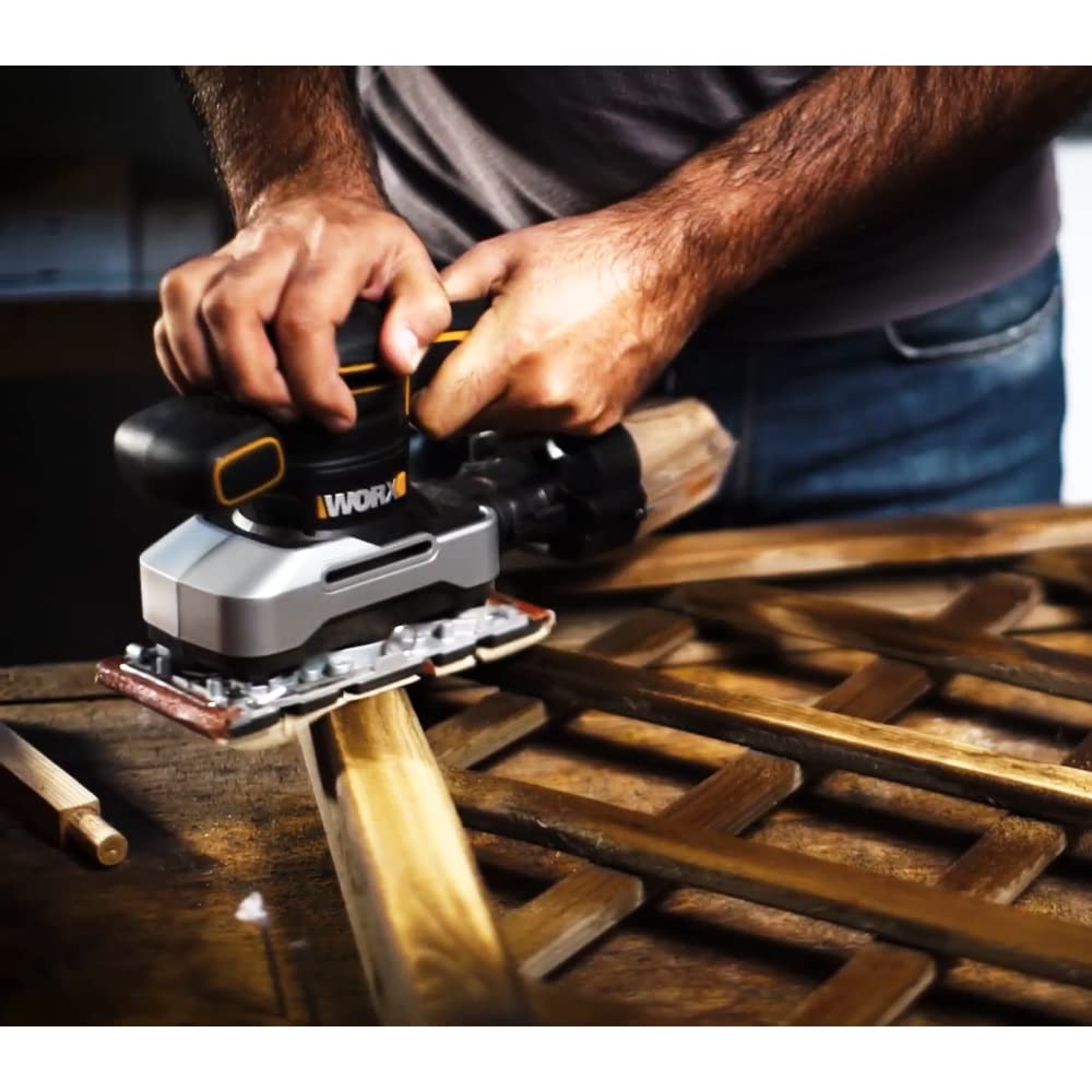 Worx WX642 levigatrice orbitale 270W Cyclone con valigetta