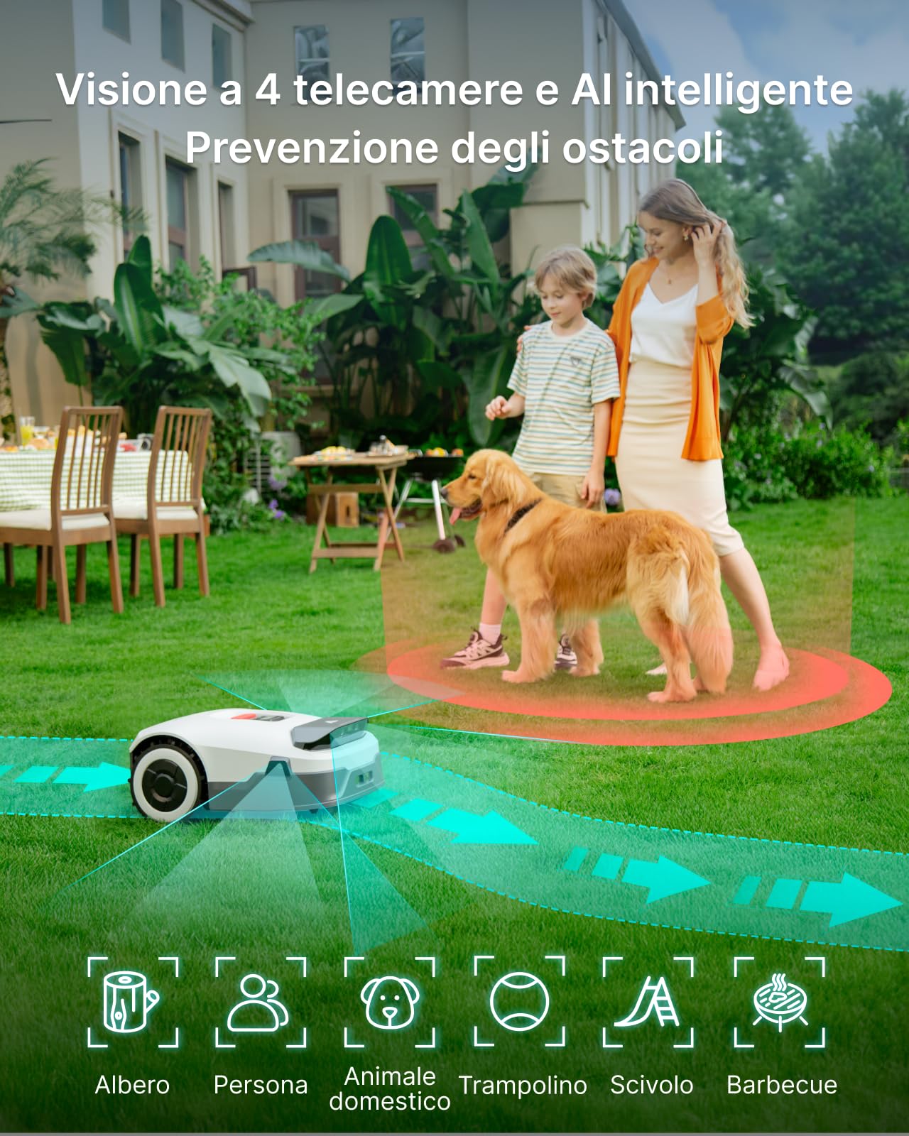 Anthbot Genie 3000 robot tagliaerba 3600 mq senza filo RTK