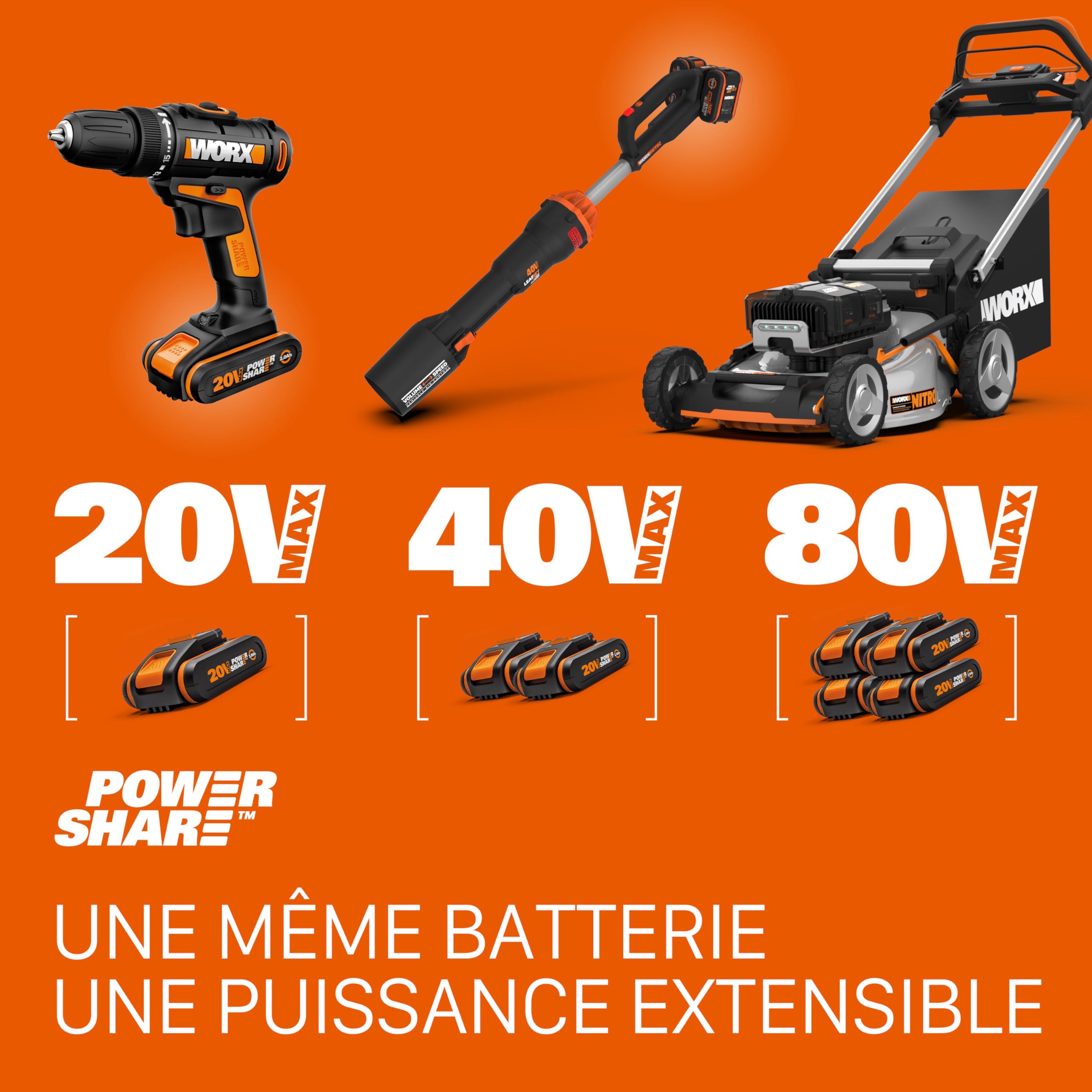 Worx WX101.1 trapano avvitatore 20V set 2 batterie