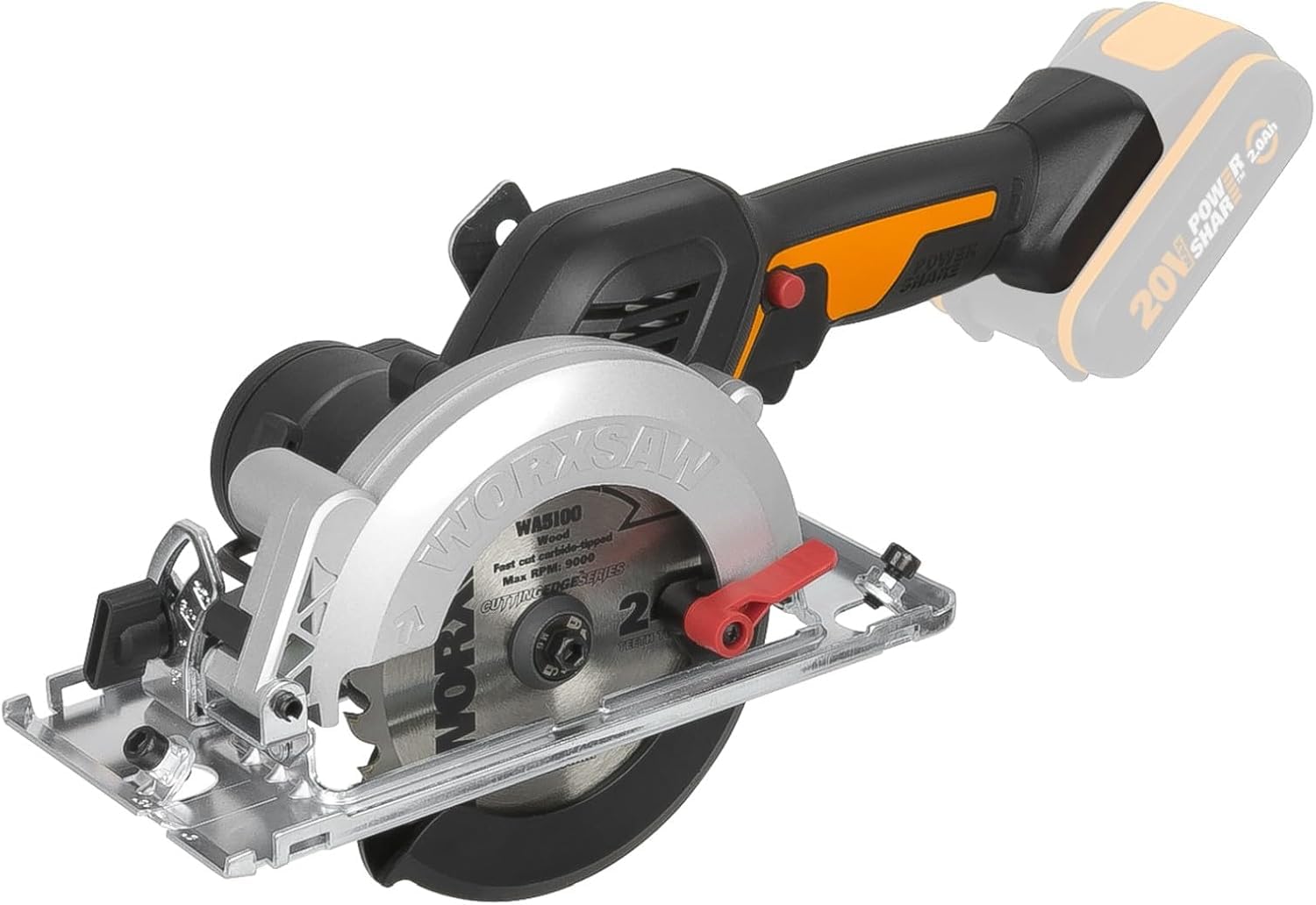 Worx WX531.9 sega circolare batteria 20V solo corpo 120mm