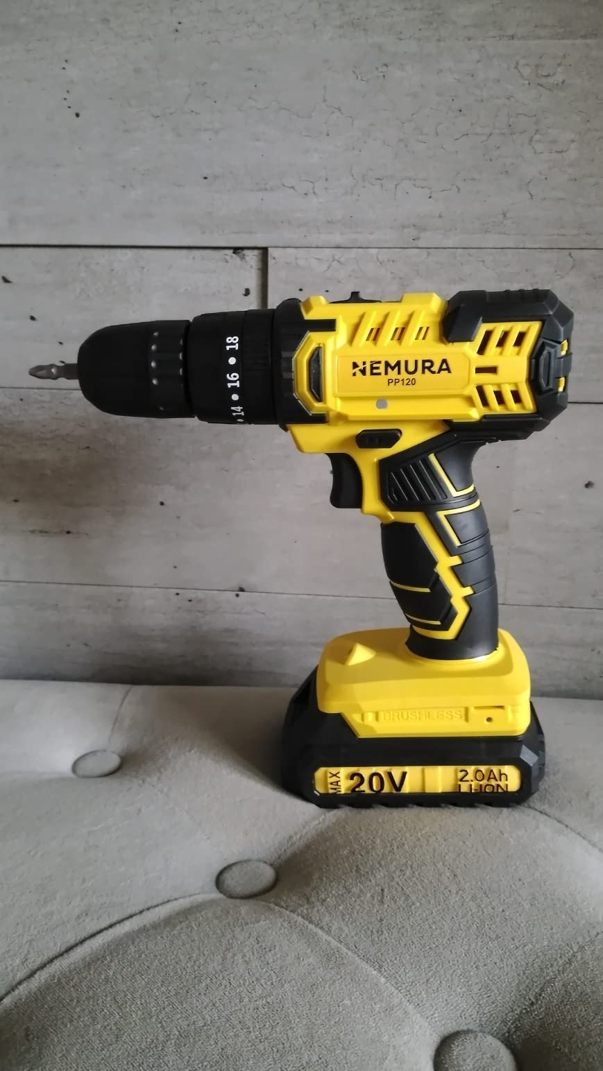 Nemura trapano batteria 20V con valigetta 54 accessori