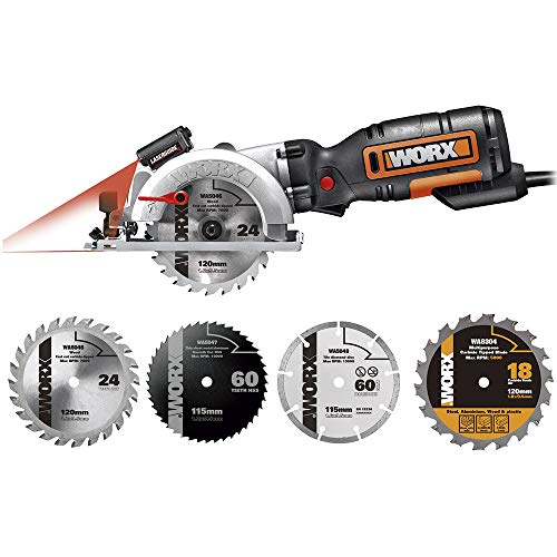 Worx WX427.2 mini sega circolare 710 W lama 120 mm