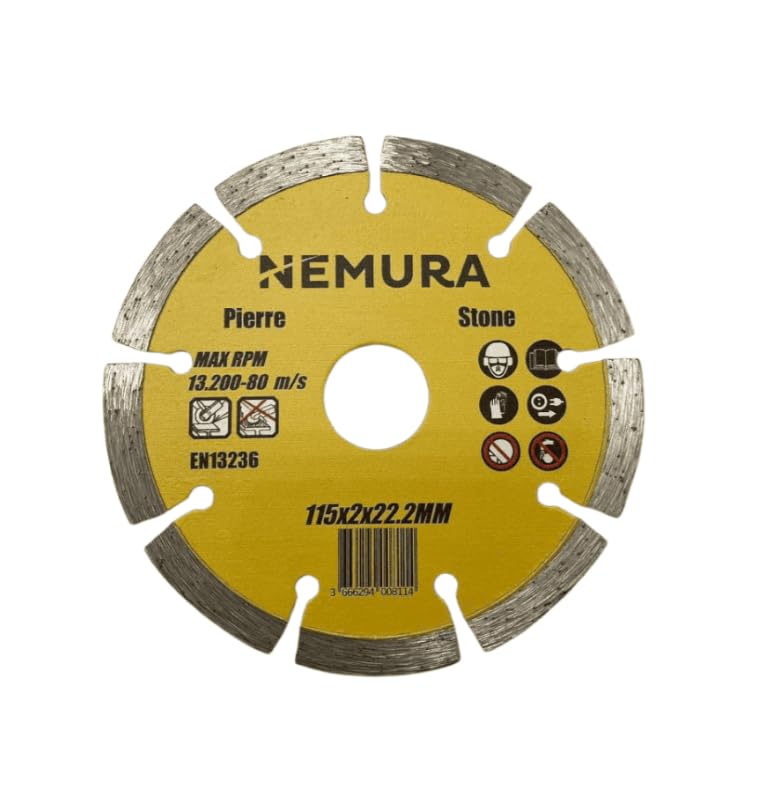 Nemura DD115222/10 Disco Diamantato 115 mm 10 Pezzi Pro