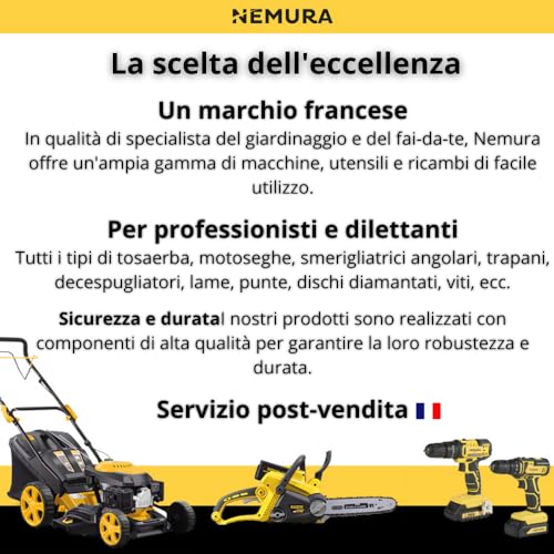 Nemura Decespugliatore Scoppio 52cc con Ruote Bobina Disco