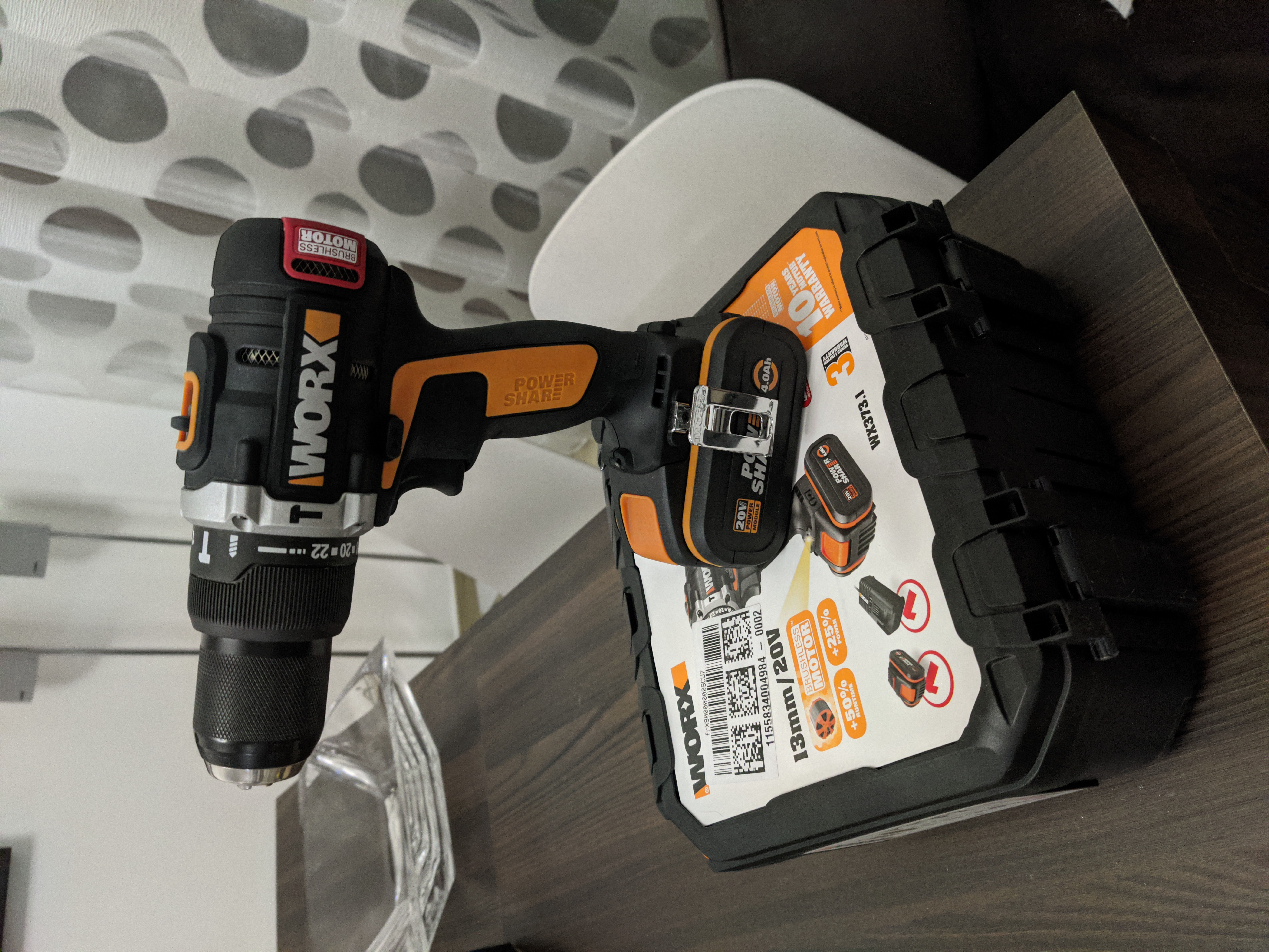 Worx WX373.1 trapano percussione brushless 20V 2Ah