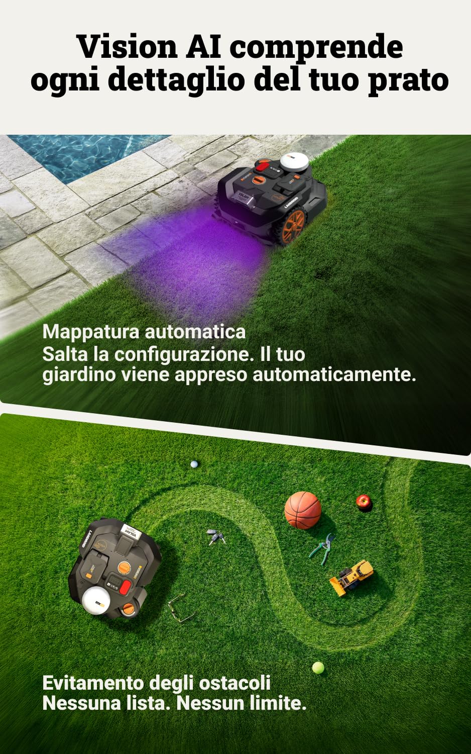 Worx Vision Cloud WR306E Robot Rasaerba 600 m²