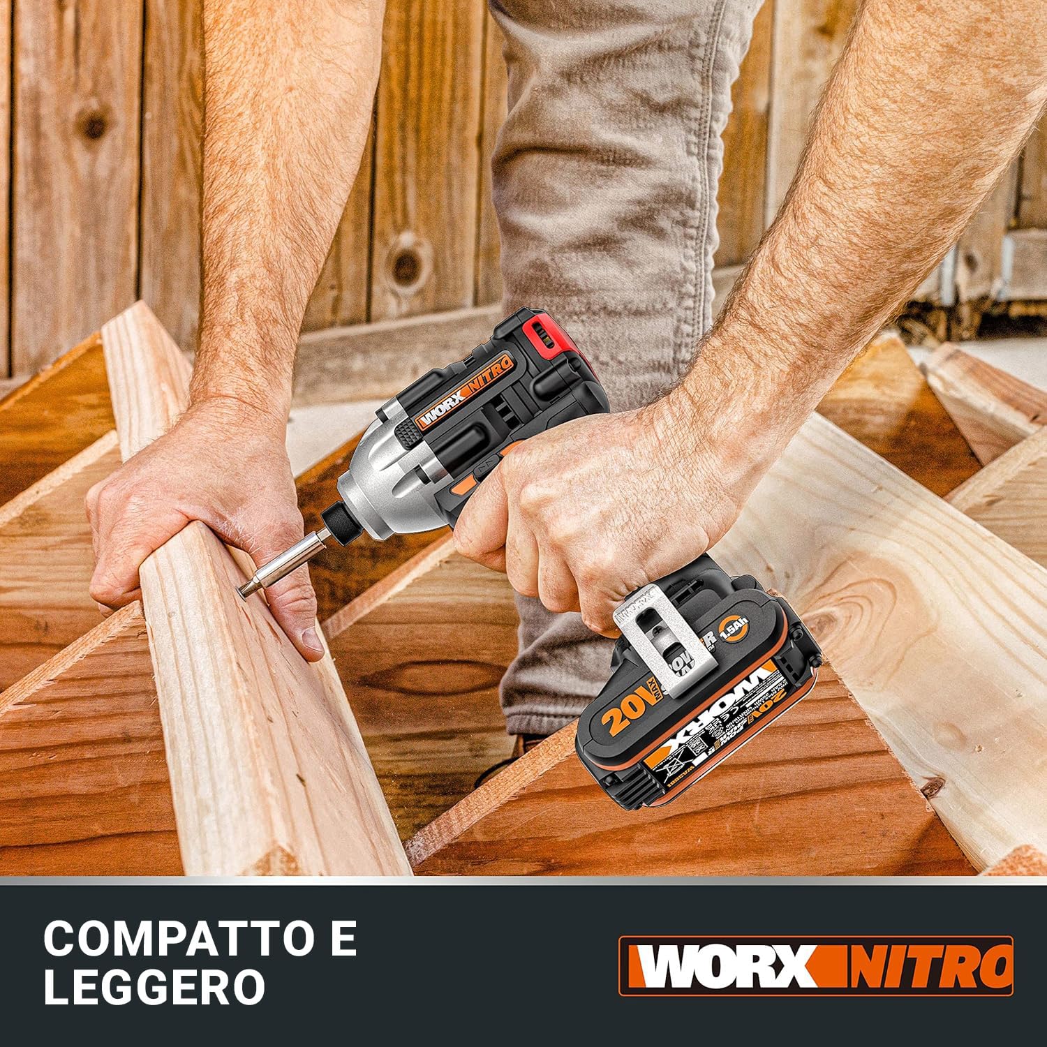 Worx WX261.9 avvitatore a impulsi 20V solo corpo 230 Nm