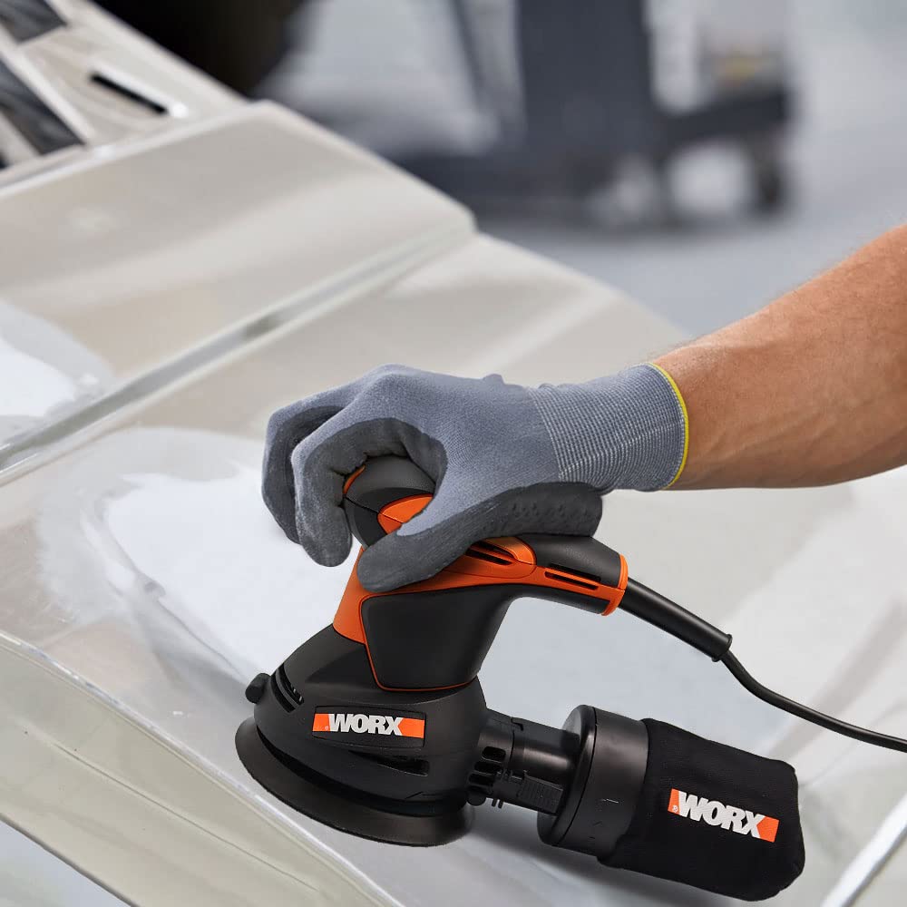 Worx WX652.1 levigatrice roto-orbitale 125 mm 300 W velcro
