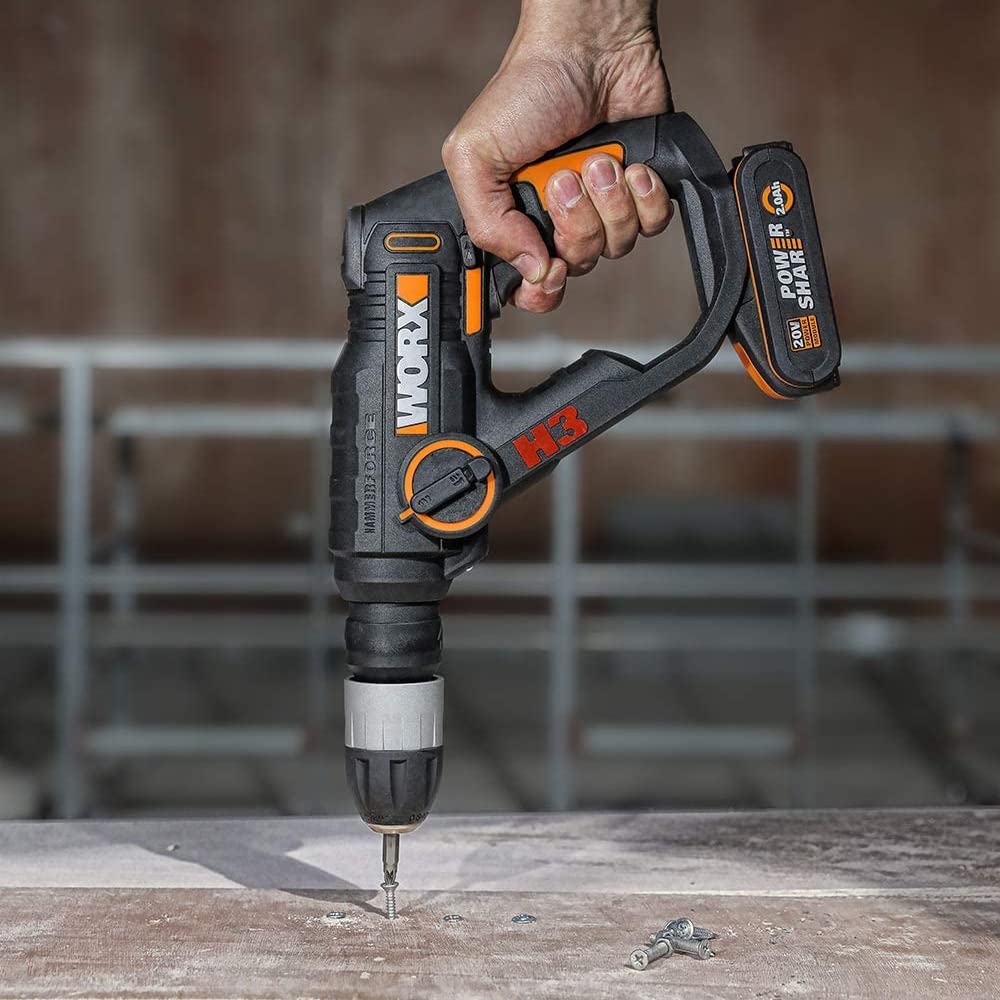 Worx WX390.9 martello perforatore SDS-Plus 3in1 solo corpo