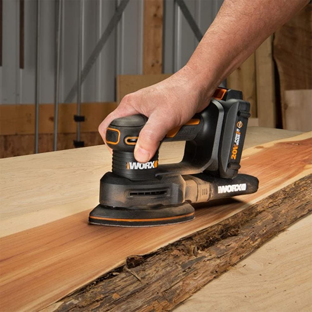 Worx WX822 Levigatrice a Batteria 20V con Batteria e Valigetta