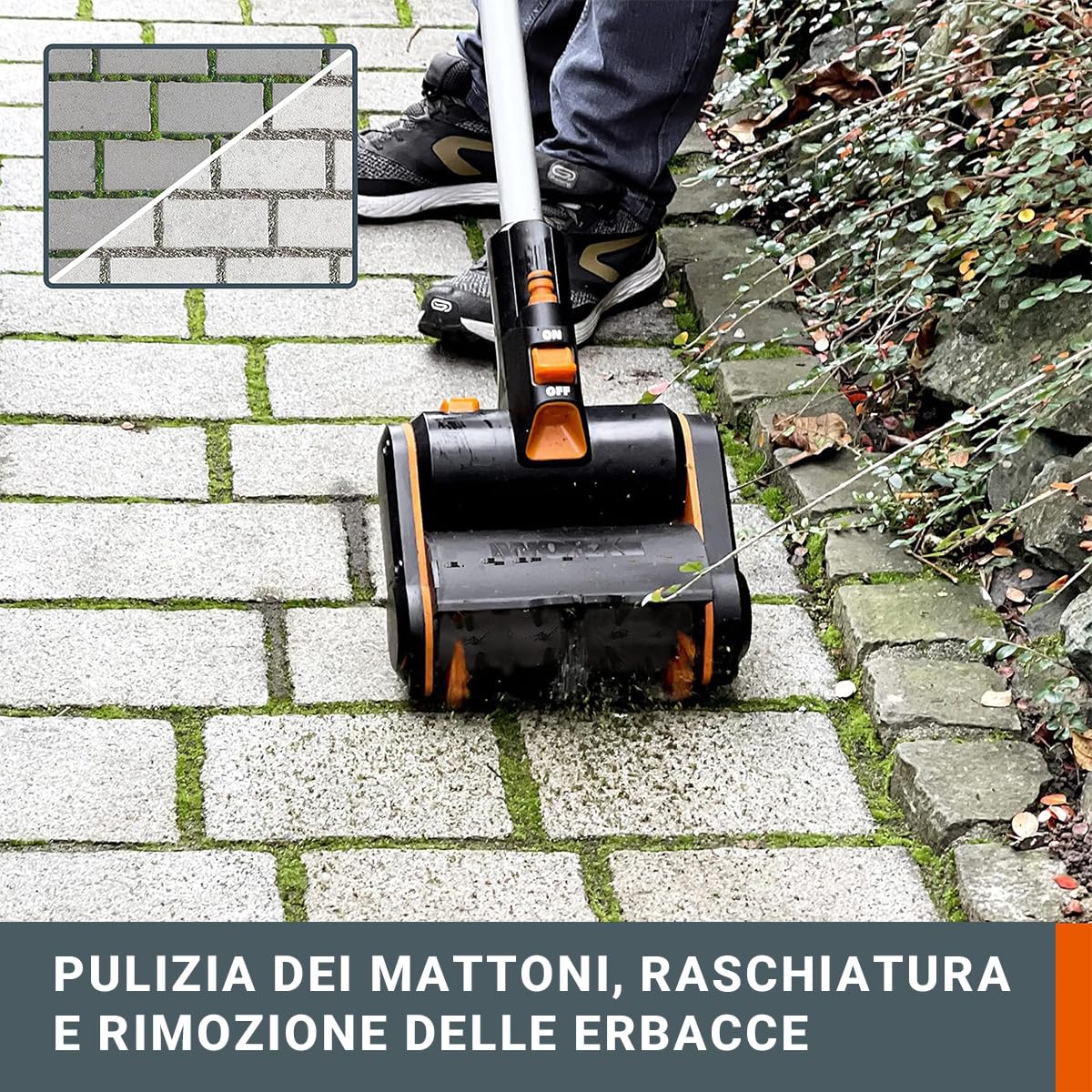 Worx WG441E spazzola giardino 20V con 2 batterie 2Ah