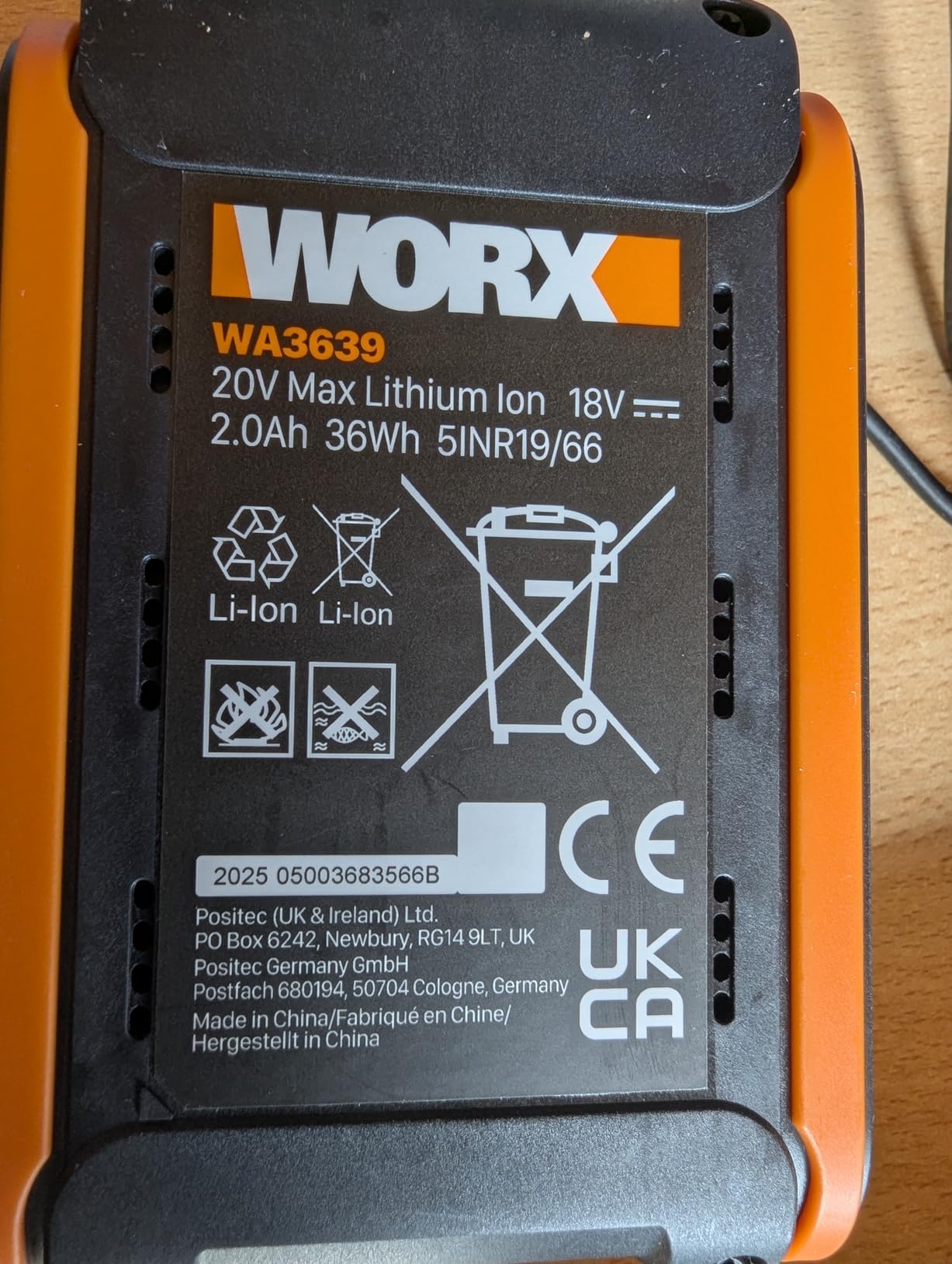 Worx WX391 Martello Perforatore 20V SDS Plus 13 mm