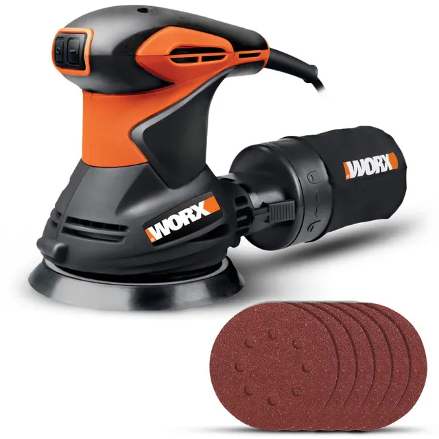Worx WX652.1 levigatrice roto-orbitale 125 mm 300 W velcro