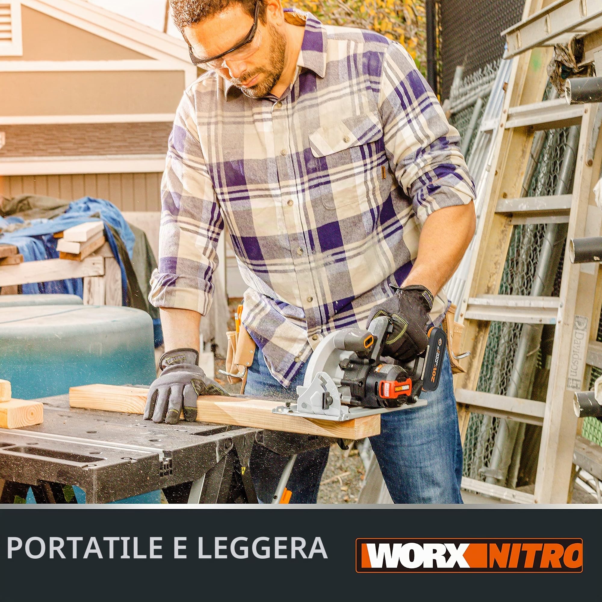 Worx WX520.9 sega circolare brushless 20V solo corpo