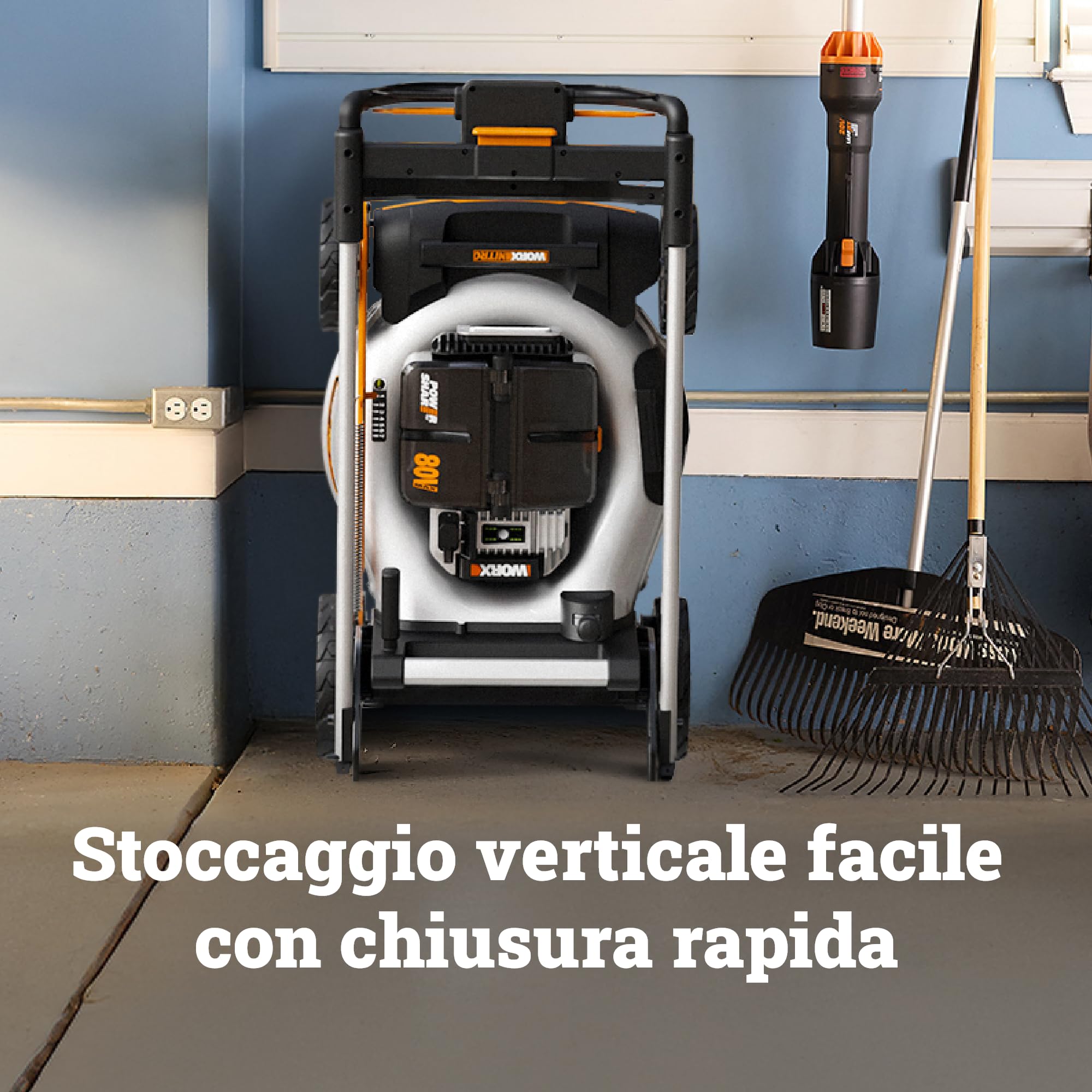 Worx WG761E rasaerba 80V taglio 51 cm prato grande