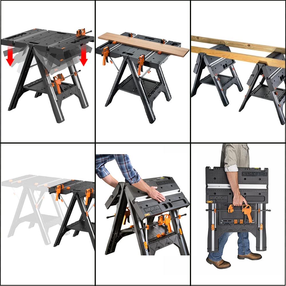 Worx Pegasus WX051 banco da lavoro 450kg pieghevole