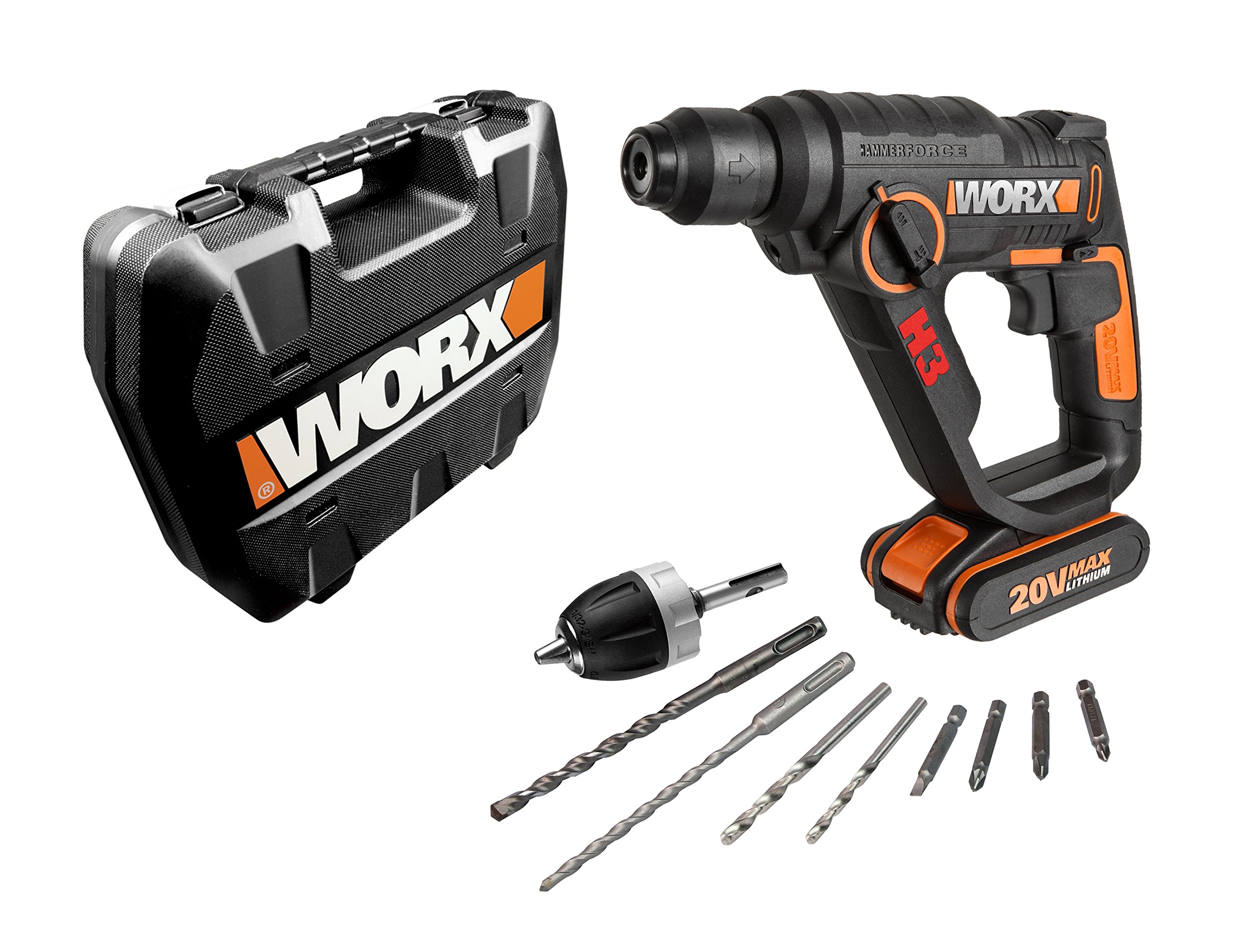 Worx H3 WX390.31 trapano martello avvitatore 20V 3,0Ah 3in1