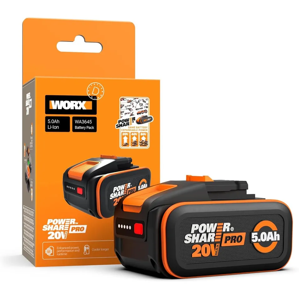 Worx PowerShare Pro WA3645 Batteria 20V 5,0Ah lunga durata