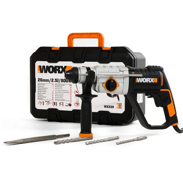 Worx WX339 martello tassellatore 26 mm 800W 2,5 J